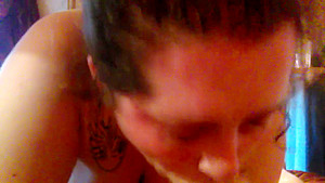 Ugly Fat slut sucks big dick until he cums 