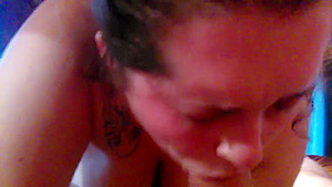 Ugly Fat slut sucks big dick until he cums 