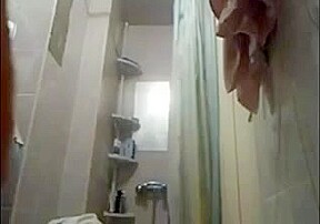 Unaware, roommate Ewa caught , bathroomepic