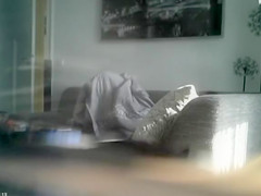 Under a blanket masturbation with my stepsister