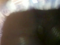 Upskirt Escalator 21 - Black Milf Wearing Long Black Panty