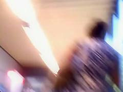 Upskirt Escalator 21 - Black Milf Wearing Long Black Panty