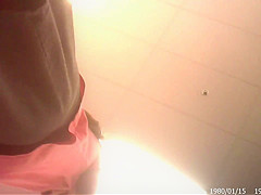 Upskirt of Pink Panties