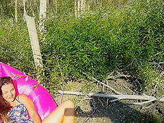 VAGINA MASSAGE & Orgasm in the forest