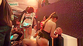 Very sexy pornstars gets nailed in a club