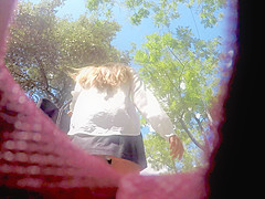 Walking on the upskirt