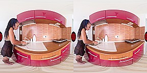 Washing dishes ended and cum in my mouth With Aya Goldie