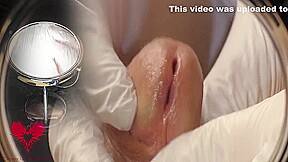 Watch In The Vanity Mirror As She Milks My Cock With White Latex Gloves