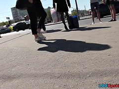 Watch the color of gals upskirt panty