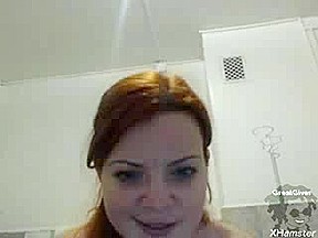 Webcam porn with my redhead gal masturbating