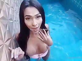 Wespipes Brazilian Shemale Likes Huge Ebony Cock 480p 0