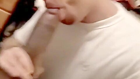 White Boy Sucking Big Double Extra Size Black Cock POV