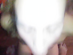 White slut face fuck sloppy cum play