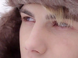 Winter love twinks threesome
