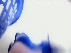 Woman in high heels caught in public toilet pissing