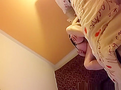 Woman riding her man's cock in bed