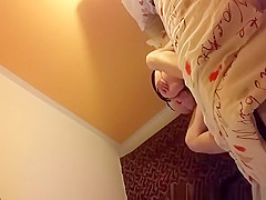 Woman riding her man's cock in bed