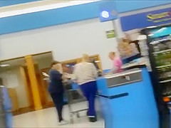 Woman shopping in tight jeans