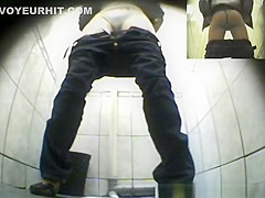 Woman spied by two peeing