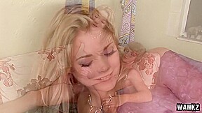 Young Blonde Hottie Wanks Hard Wood