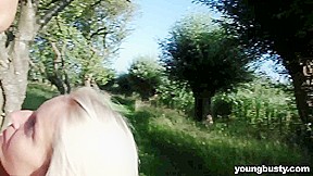 Young busty Jessie gets pussy licked