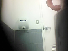 Young hairy pussy spied in toilet