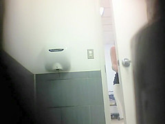 Young hairy pussy spied in toilet