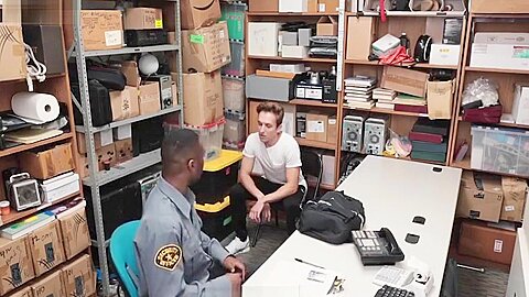 YoungPerps - Cute Boy Caught Stealing Cell Phones Gets Fucked By Two Guards