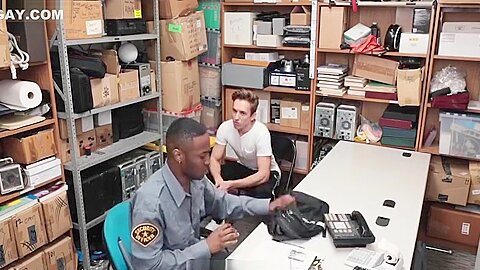 YoungPerps - Cute Boy Caught Stealing Cell Phones Gets Fucked By Two Guards