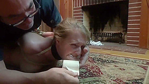 ashley hooded over tapegag in predicaments