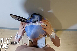 ?asian Femboy? Re:zero Rem Cosplayer Anal Training And Blowjob  12