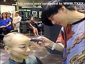 beautiful asian girl headshave