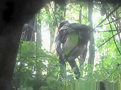 catches two teens 18+ pissing in the bushes