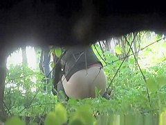catches two teens 18+ pissing in the bushes