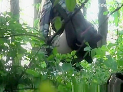 catches two teens 18+ pissing in the bushes