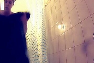caught wife showering