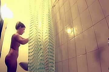 caught wife showering