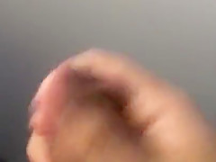 chubby guy jerking cock off