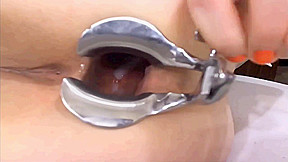 delicious mexican bbw with speculum in her ass