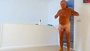 grandpa in the pool
