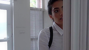 in uniform banged by lesbian maid