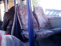 jerking for blonde mature woman on bus 2