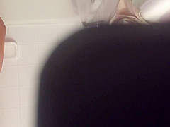 of Hairy Wife in Shower (Masturbation)