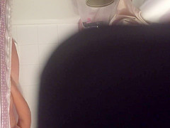 of Hairy Wife in Shower (Masturbation)