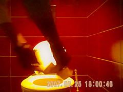 pretty brunette long hair taped private toilets pussy sazz