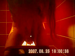 pretty brunette long hair taped private toilets pussy sazz