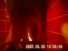 pretty brunette long hair taped private toilets pussy sazz