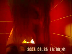pretty brunette long hair taped private toilets pussy sazz