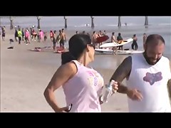 quick milf beach spy running huge tits 13