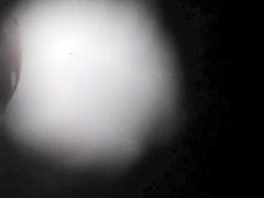 shooting amateur through hole in wash room
